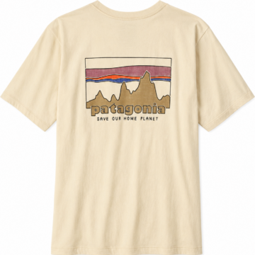Light Beige Mountain Graphic Relaxed Fit T-Shirt