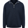 Navy Blue Quarter-Zip Pullover Sweater