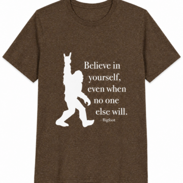 Heather Brown Bigfoot Graphic Relaxed Fit T-Shirt