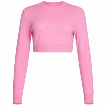 Light Pink Cropped Crewneck Sweater